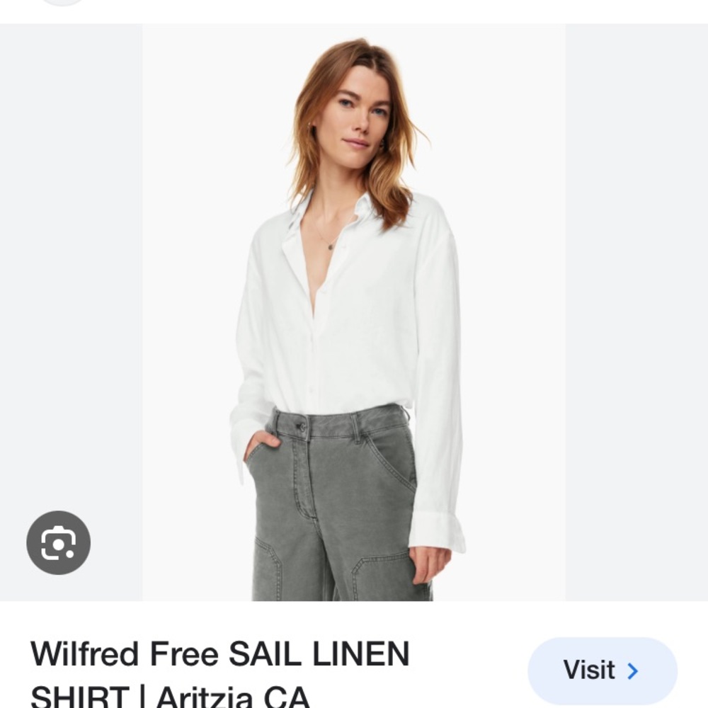 Wilfred Free
Sail Linen Shirt size small white